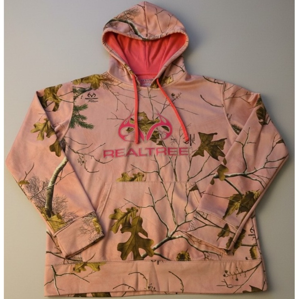 RealTree Pink Camouflage Hoodie Women's Sweatshirt Hunting Hooded M 12/14